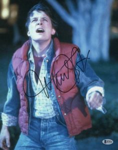 MICHAEL J FOX SIGNED AUTOGRAPH 11×14 PHOTO – MARTY BACK TO THE FUTURE MM BECKETT  COLLECTIBLE MEMORABILIA