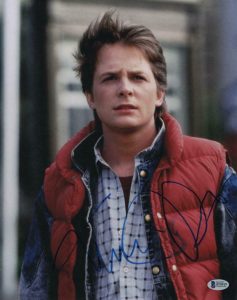 MICHAEL J FOX SIGNED AUTOGRAPH 11×14 PHOTO – MARTY BACK TO THE FUTURE OO BECKETT  COLLECTIBLE MEMORABILIA