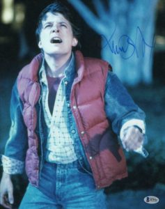 MICHAEL J FOX SIGNED AUTOGRAPH 11×14 PHOTO – MARTY BACK TO THE FUTURE PP BECKETT  COLLECTIBLE MEMORABILIA