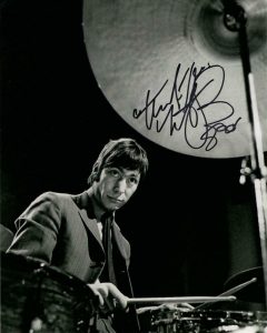 CHARLIE WATTS SIGNED AUTOGRAPH 8X10 PHOTO – ROLLING STONES DRUMMER, SOME GIRLS  COLLECTIBLE MEMORABILIA