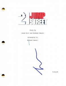 JONAH HILL SIGNED AUTOGRAPH 21 JUMP STREET MOVIE SCRIPT – CHANNING TATUM, 22, 23  COLLECTIBLE MEMORABILIA
