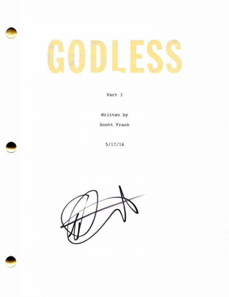 JACK O’CONNELL SIGNED AUTOGRAPH GODLESS FULL PILOT SCRIPT – ROY GOODE, SKINS  COLLECTIBLE MEMORABILIA