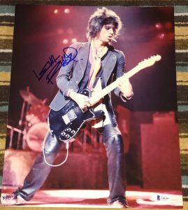 KEITH RICHARDS SIGNED AUTOGRAPH ROLLING STONES RARE STAGE GUITAR PHOTO BECKETT  COLLECTIBLE MEMORABILIA