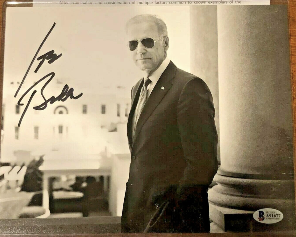 PRESIDENT JOE BIDEN SIGNED 8x10 SENATOR KAMALA HARRIS BECKETT BAS 2020 ...