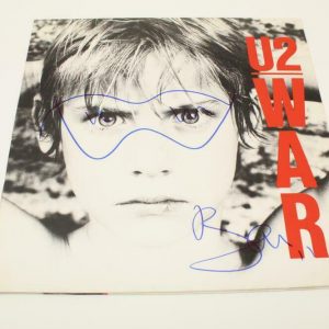 BONO SIGNED AUTOGRAPH ALBUM VINYL RECORD - U2 WAR, THE JOSHUA TREE W/ SKETCH Collectible Memorabilia