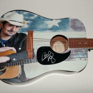 BRAD PAISLEY SIGNED AUTOGRAPH CUSTOM 1/1 GIBSON EPIPHONE ACOUSTIC GUITAR COUNTRY Collectible Memorabilia