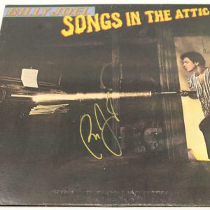 BILLY JOEL SIGNED AUTOGRAPH ALBUM VINYL RECORD - SONGS IN THE ATTIC, PIANO MAN Collectible Memorabilia