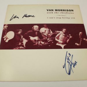 VAN MORRISON SIGNED AUTOGRAPH ALBUM VINYL RECORD - I CAN'T STOP LOVING YOU, RARE Collectible Memorabilia