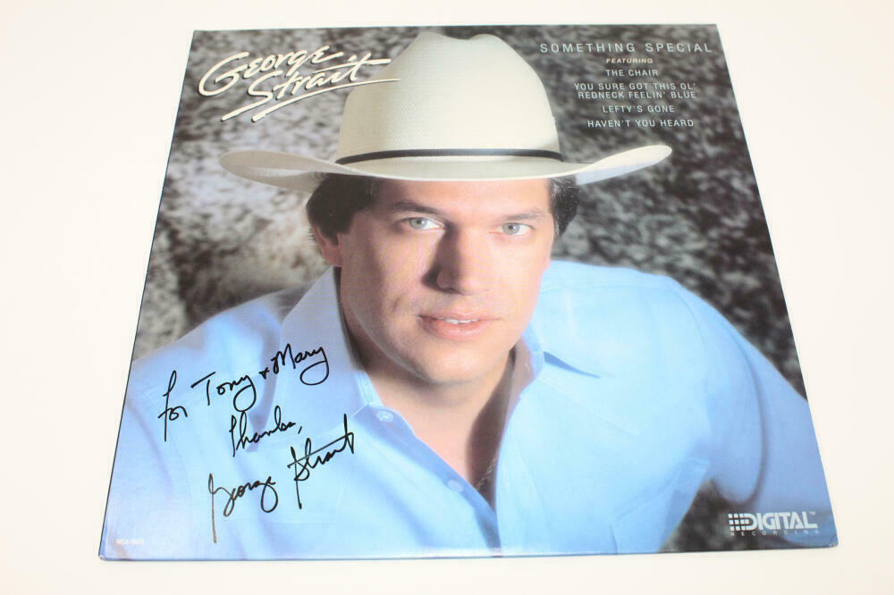 STRAIT SIGNED AUTOGRAPH ALBUM VINYL RECORD SOMETHING SPECIAL