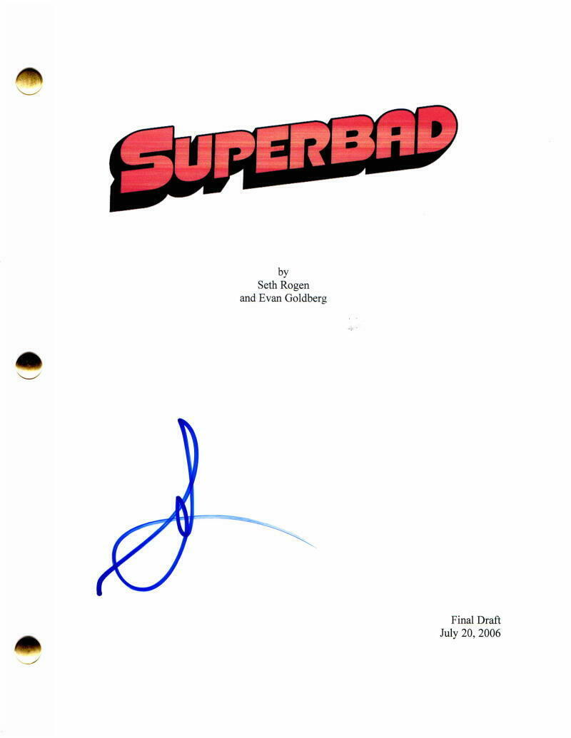 SETH ROGEN SIGNED AUTOGRAPH SUPERBAD FULL MOVIE SCRIPT MICHAEL CERA SETH ROGEN SIGNED AUTOGRAPH SUPERBAD FULL MOVIE SCRIPT MICHAEL CERA