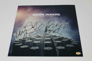 IMAGINE DRAGONS X4 SIGNED AUTOGRAPH ALBUM RECORD -NIGHT VISIONS DAN REYNOLDS  COLLECTIBLE MEMORABILIA