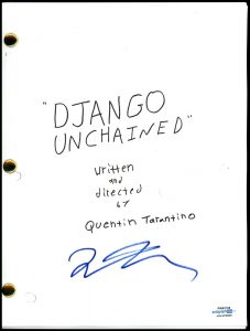 QUENTIN TARANTINO “DJANGO UNCHAINED” AUTOGRAPH SIGNED SCRIPT SCREENPLAY  COLLECTIBLE MEMORABILIA