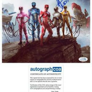 "Saban's Power Rangers" Cast AUTOGRAPHS Signed 8x10 Photo - Dacre Montgomery +3 Collectible Memorabilia