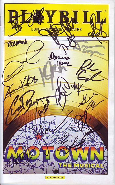 MOTOWN THE MUSICAL Signed CAST Playbill w/ Hologram COA Collectible Memorabilia