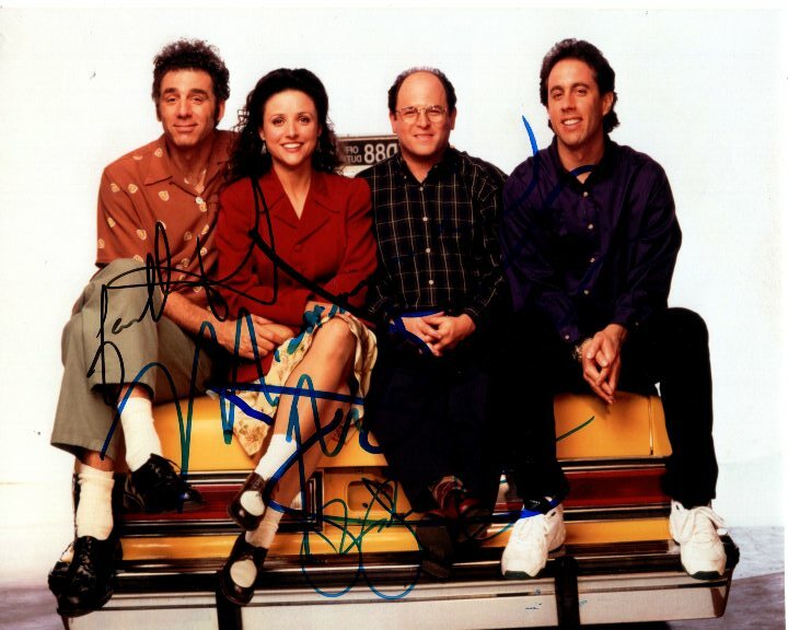 SEINFELD Signed CAST Photo w/ Hologram COA JERRY SEINFELD MICHAEL RICHARDS + 2 Collectible Memorabilia