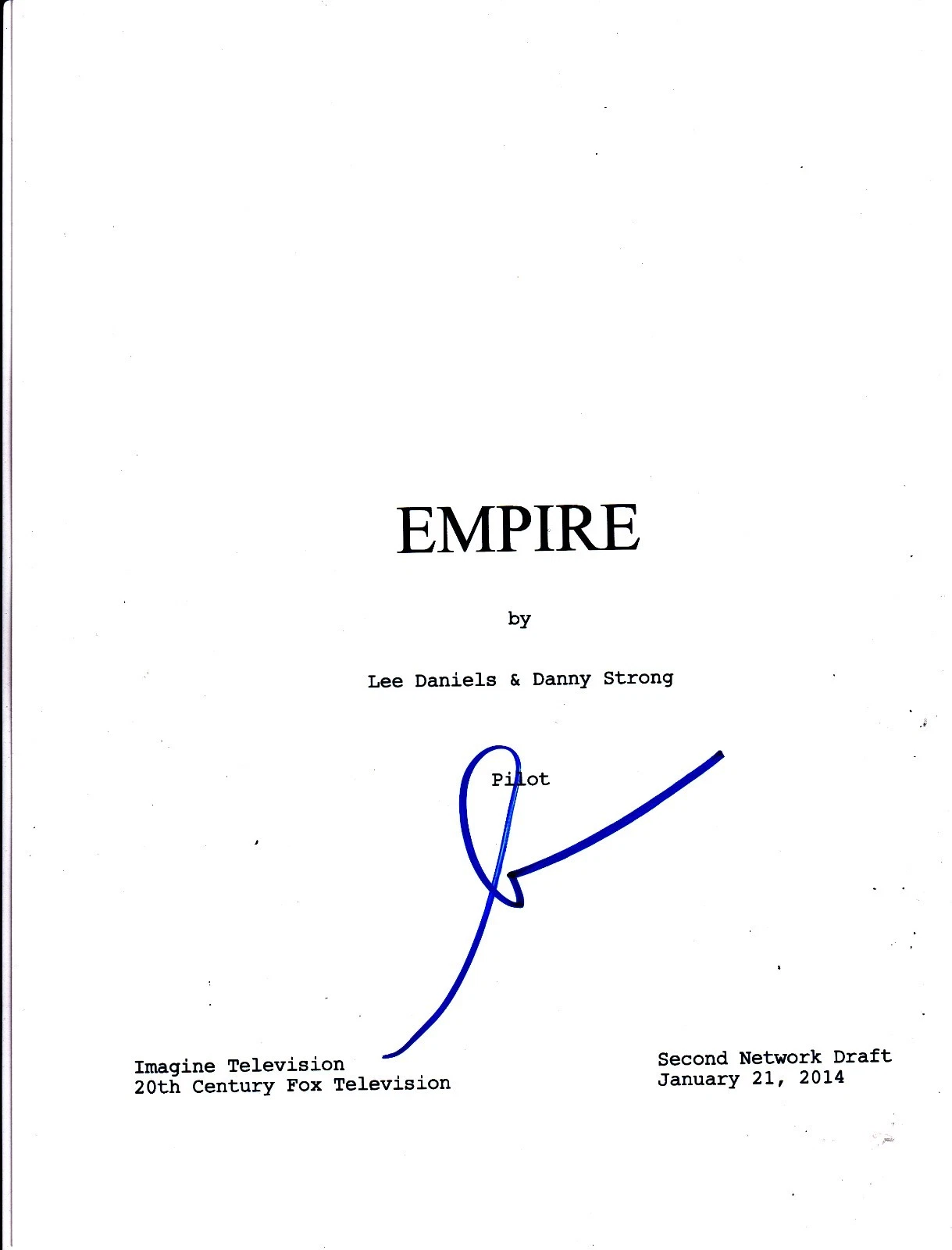 LEE DANIELS SIGNED EMPIRE PILOT EPISODE SCRIPT 64 PAGE AUTOGRAPH COA FOX Collectible Memorabilia