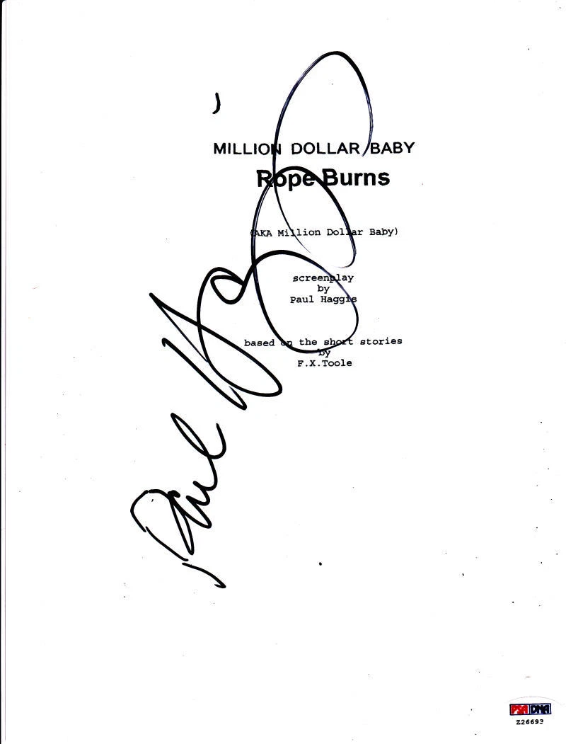 PAUL HAGGIS SIGNED MILLION DOLLAR BABY COMPLETE 120 PAGE SCRIPT AUTOGRAPH PSA Collectible Memorabilia