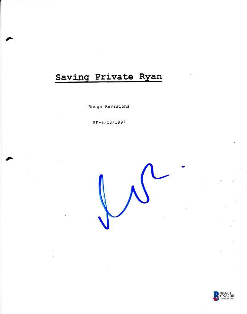 MATT DAMON SIGNED SAVING PRIVATE RYAN FULL SCRIPT AUTOGRAPH BECKETT COA Collectible Memorabilia
