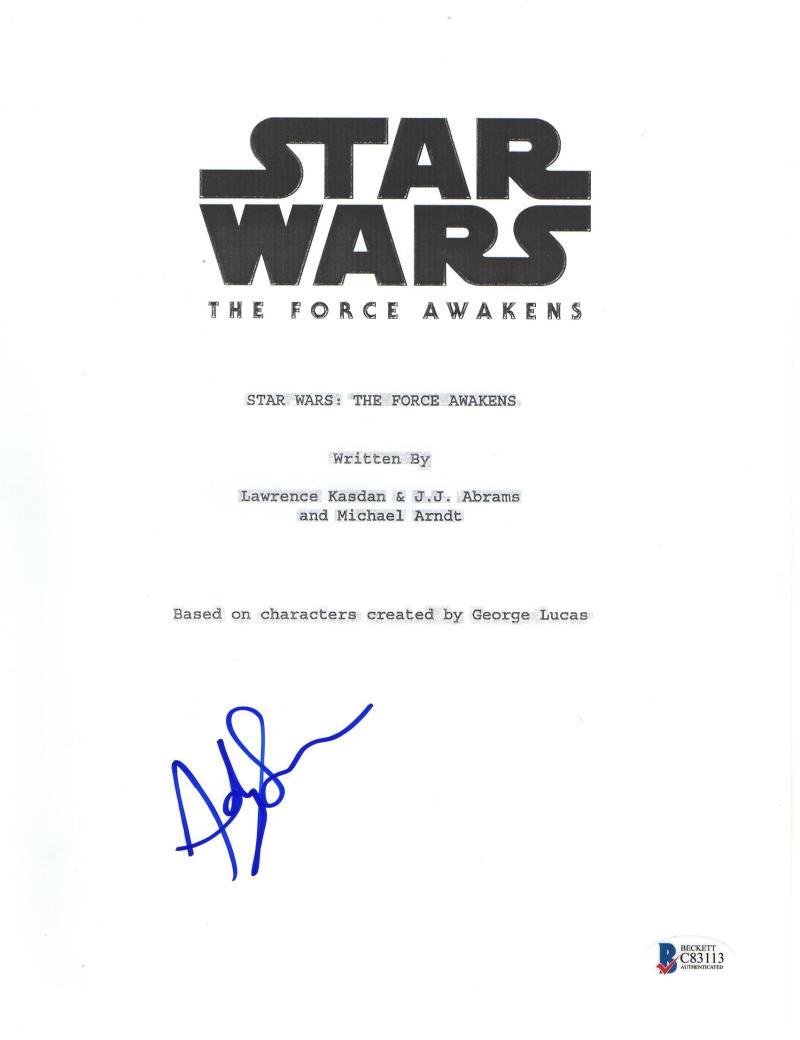 ANDY SERKIS SIGNED STAR WARS FORCE AWAKENS SCRIPT AUTHENTIC AUTOGRAPH BECKETT Collectible Memorabilia