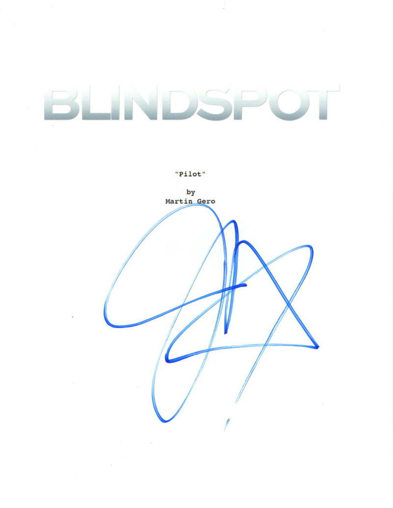 JAIMIE ALEXANDER SIGNED BLINDSPOT PILOT EPISODE SCRIPT AUTHENTIC AUTOGRAPH COA Collectible Memorabilia