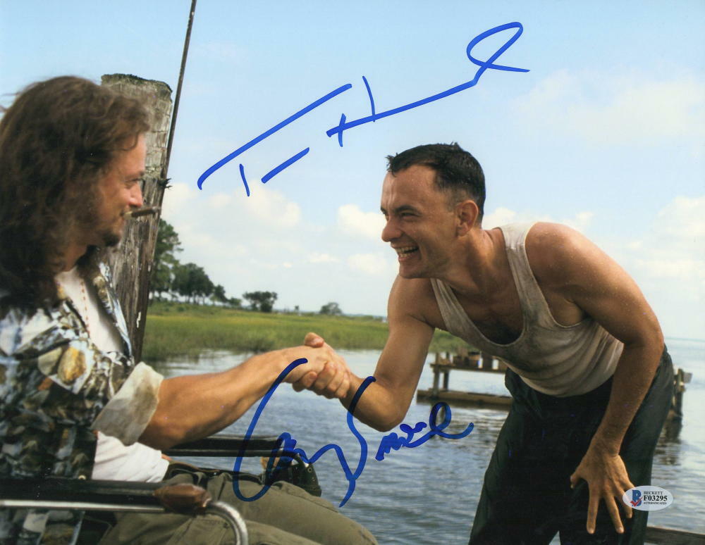 TOM HANKS GARY SINISE SIGNED 11X14 PHOTO FORREST GUMP AUTOGRAPH BECKETT COA Collectible Memorabilia