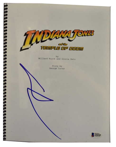 GEORGE LUCAS SIGNED INDIANA JONES AND THE TEMPLE OF DOOM SCRIPT AUTO BECKETT LOA Collectible Memorabilia