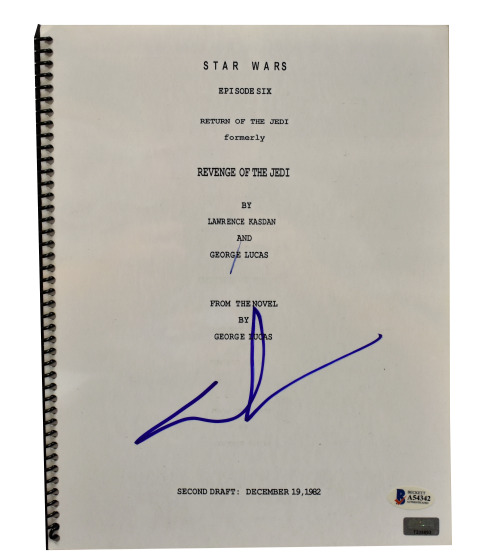 GEORGE LUCAS SIGNED SIGNED STAR WARS RETURN OF THE JEDI SCRIPT BECKETT LOA C Collectible Memorabilia