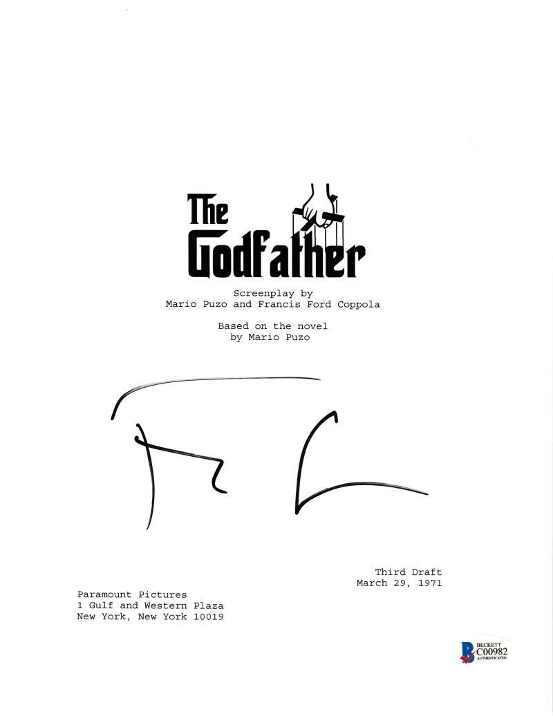 FRANCIS FORD COPPOLA SIGNED GODFATHER PART SCRIPT AUTOGRAPH PROOF PSA COA Collectible Memorabilia