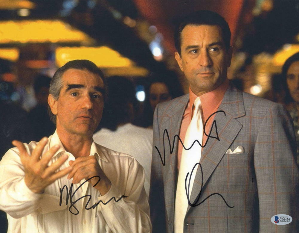 ROBERT DENIRO MARTIN SCORSESE SIGNED 11X14 PHOTO CASINO AUTOGRAPH BECKETT COA Collectible Memorabilia
