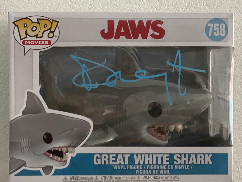 RICHARD DREYFUSS JAWS SHARK SIGNED 758 FUNKO FIGURE AUTOGRAPH PROOF BECKETT Collectible Memorabilia