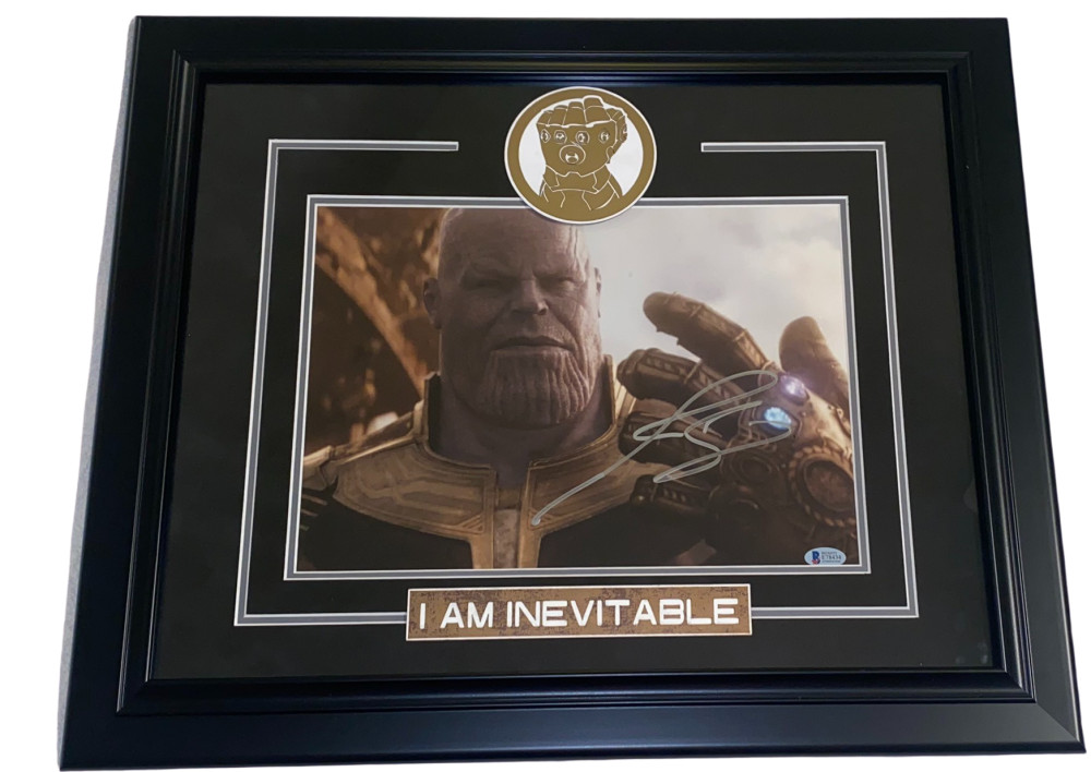 JOSH BROLIN THANOS SIGNED 11X14 FRAMED PHOTO THE AVENGERS MARVEL BECKETT COA A Collectible Memorabilia