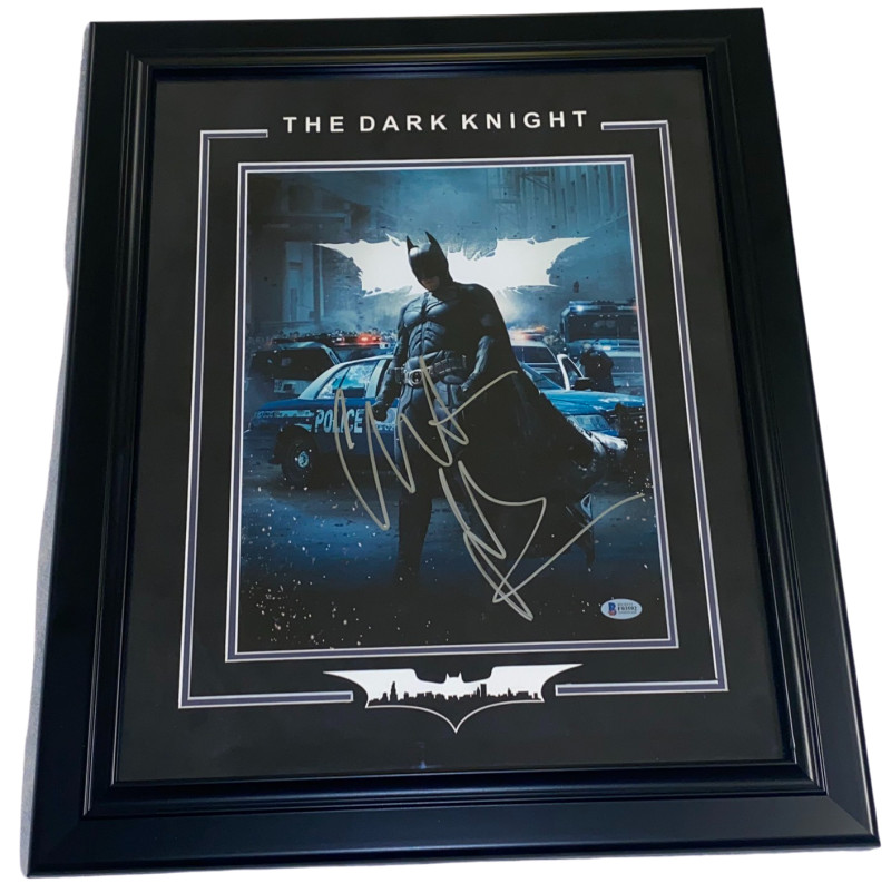 CHRISTIAN BALE THE DARK KNIGHT SIGNED 11X14 FRAMED PHOTO AUTOGRAPH BECKETT COA B Collectible Memorabilia