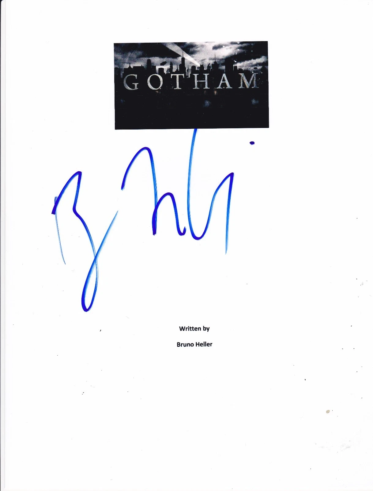 BEN MCKENZIE SIGNED GOTHAM SCRIPT PILOT 60 PAGE AUTHENTIC AUTOGRAPH FOX COA Collectible Memorabilia