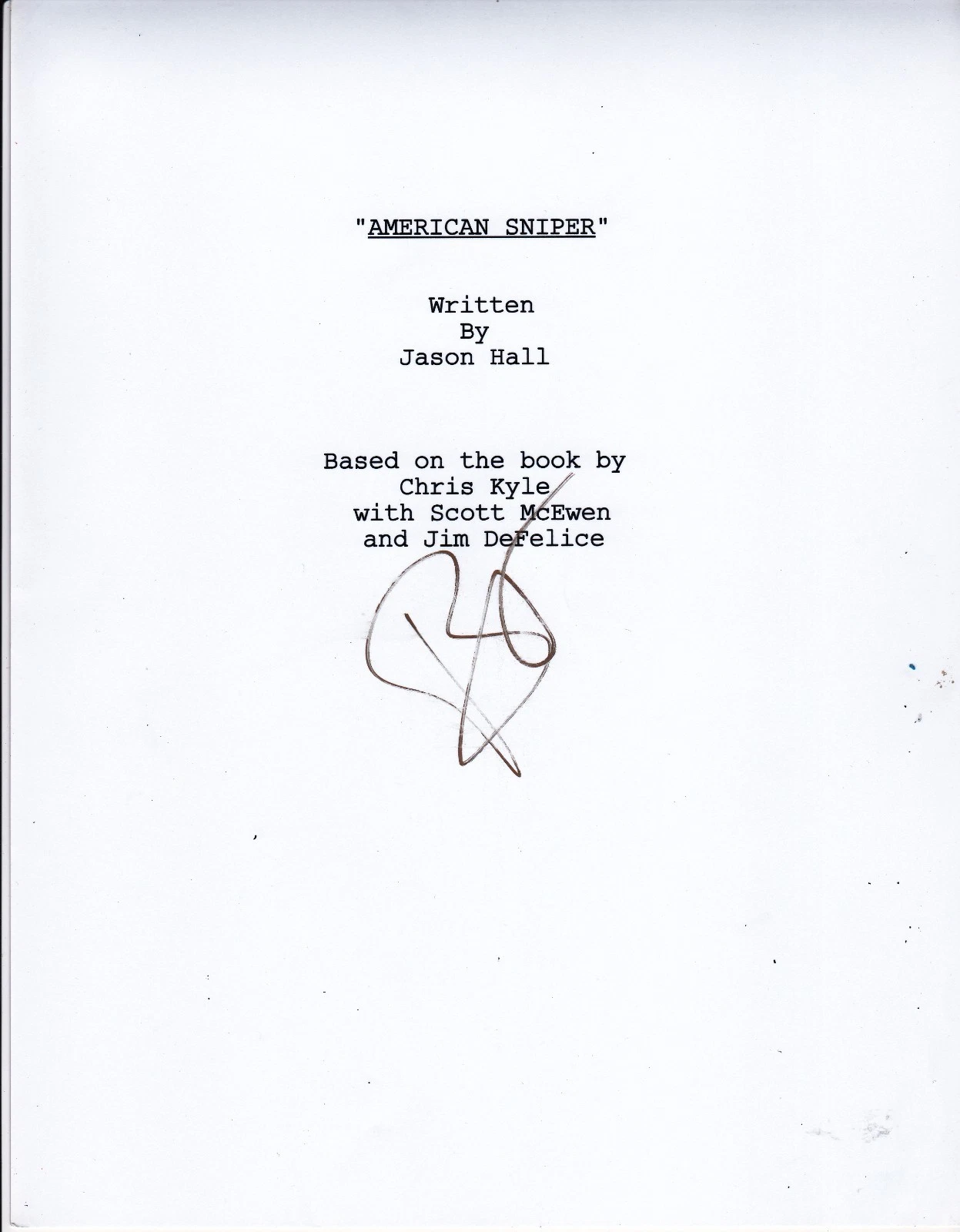 BRADLEY COOPER SIGNED AMERICAN SNIPER SCRIPT FULL 119 PAGE AUTHENTIC AUTOGRAPH Collectible Memorabilia