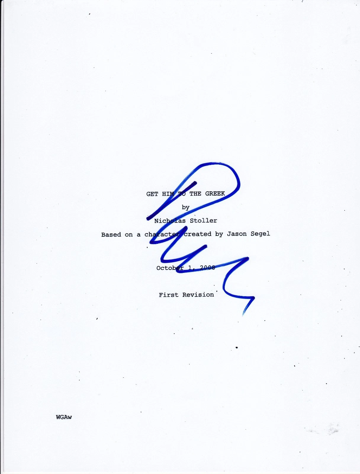 RUSSELL BRAND SIGNED AUTOGRAPHED GET HIM TO THE GREEN FULL SCRIPT 124 PAGE COA Collectible Memorabilia