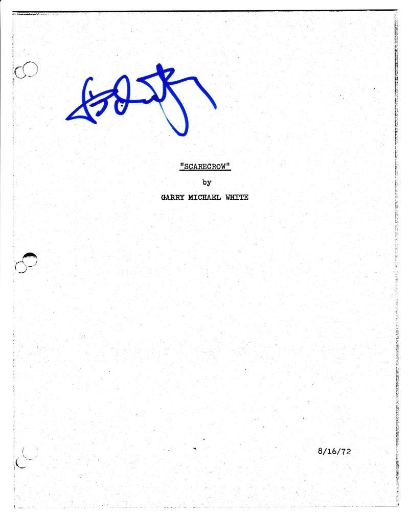 JERRY SCHATZBERG SIGNED SCARECROW 1973 FULL SCRIPT AUTHENTIC AUTOGRAPH COA Collectible Memorabilia