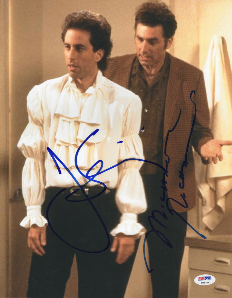 JERRY SEINFELD MICHAEL RICHARDS SIGNED 11X14 PHOTO AUTOGRAPH PUFFY SHIRT PSA LOA Collectible Memorabilia