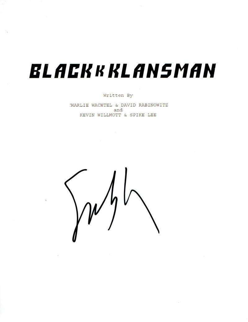 SPIKE LEE SIGNED BlacKkKlansman FULL SCRIPT AUTHENTIC AUTOGRAPH COA Collectible Memorabilia