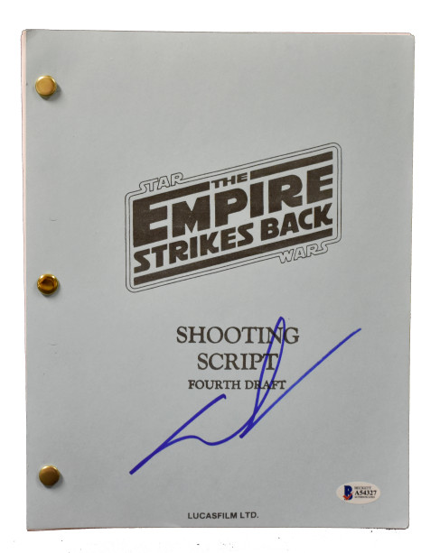 GEORGE LUCAS SIGNED SIGNED STAR WARS THE EMPIRE STRIKES BACK SCRIPT BECKETT D Collectible Memorabilia