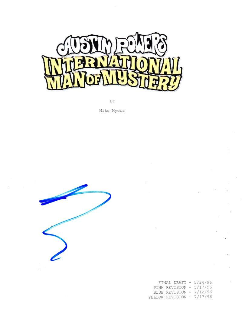 MIKE MYERS SIGNED AUSTIN POWERS FULL SCRIPT AUTHENTIC AUTOGRAPH COA Collectible Memorabilia