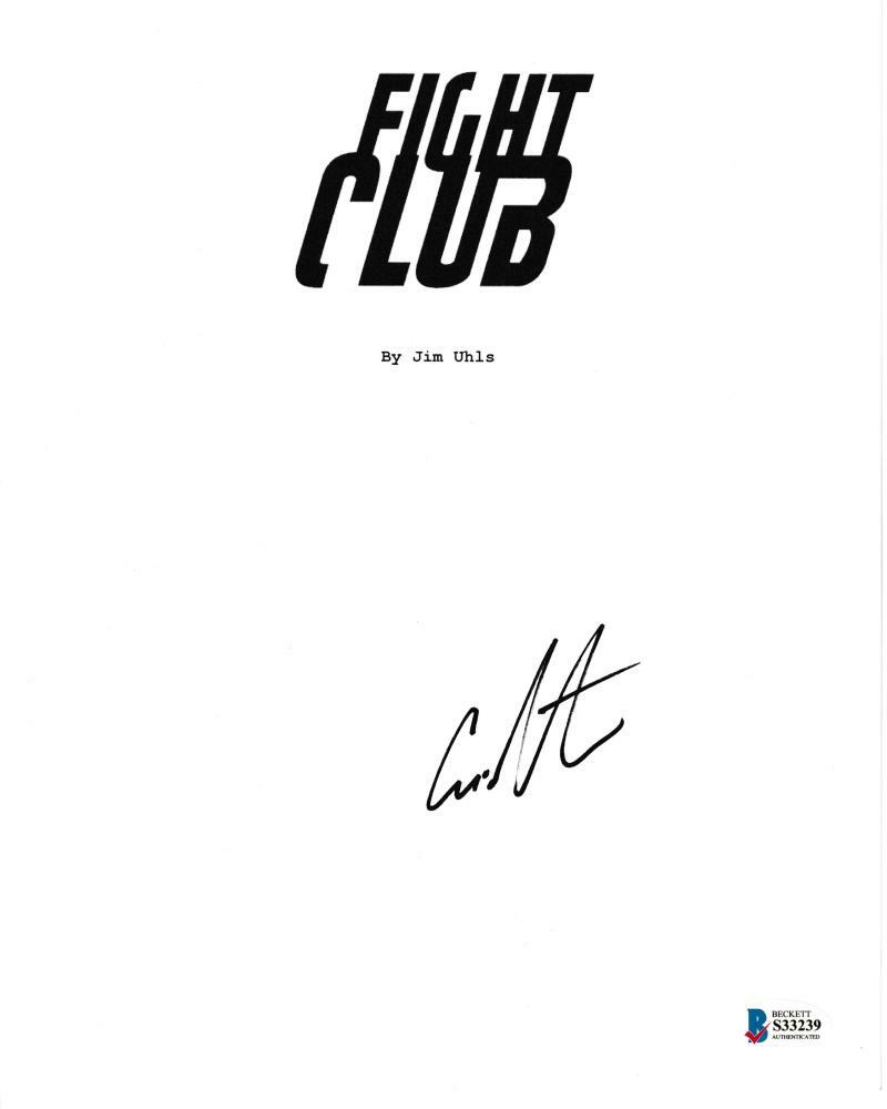 ED NORTON SIGNED FIGHT CLUB FULL SCRIPT AUTHENTIC AUTOGRAPH BECKETT COA Collectible Memorabilia