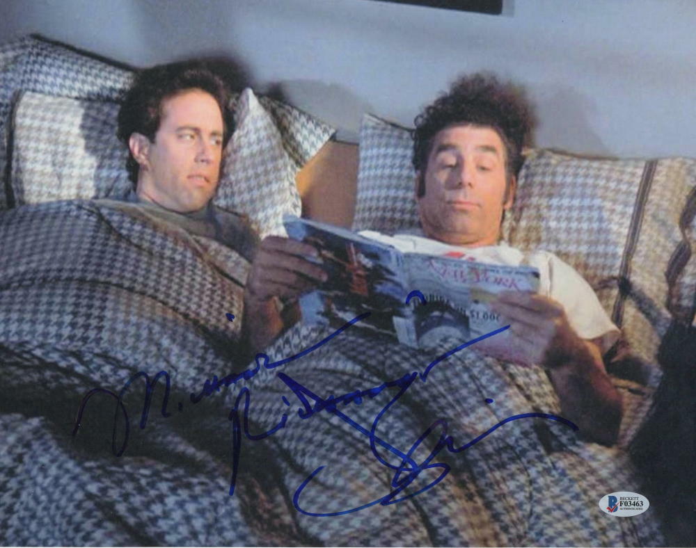 JERRY SEINFELD MICHAEL RICHARDS SIGNED 11X14 PHOTO AUTHENTIC AUTOGRAPH BECKETT Collectible Memorabilia