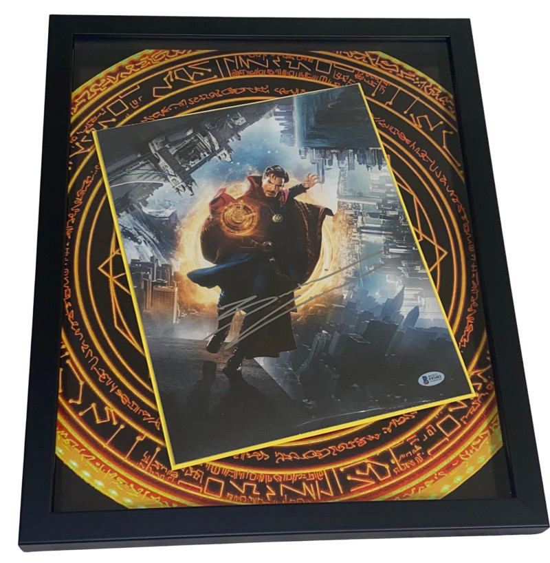 BENEDICT CUMBERBATCH SIGNED 11X14 FRAMED PHOTO DOCTOR STRANGE MARVEL BECKETT COA  COLLECTIBLE MEMORABILIA