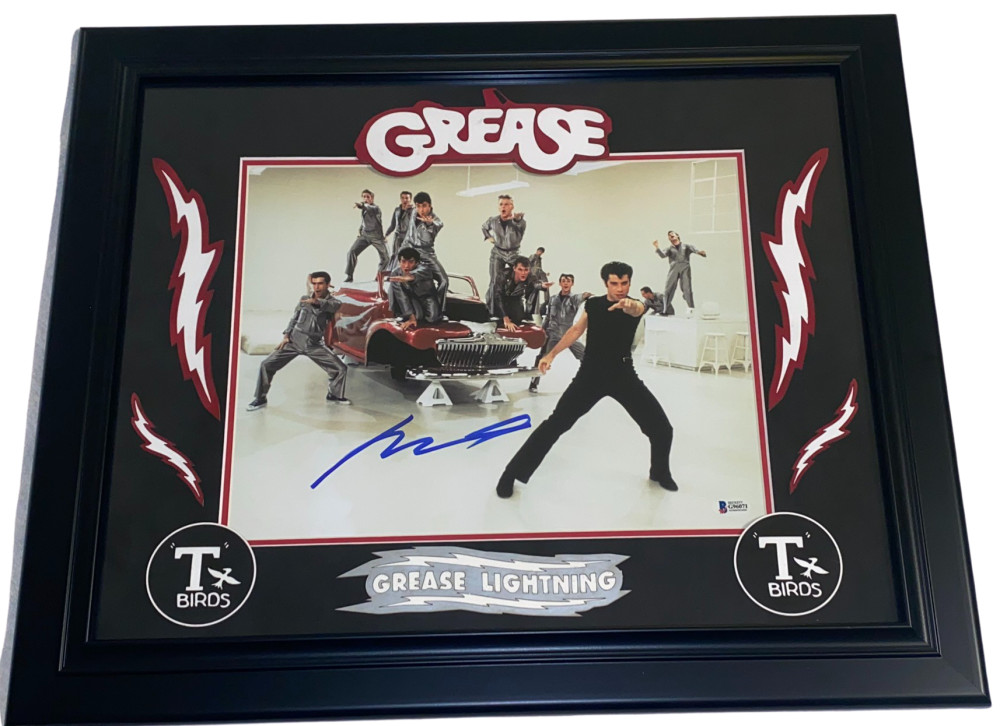 JOHN TRAVOLTA GREASE SIGNED 11X14 FRAMED PHOTO AUTHENTIC AUTOGRAPH BECKETT COA Collectible Memorabilia