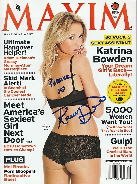 KATRINA BOWDEN Autographed Signed MAXIM Magazine - To Patrick Collectible Memorabilia