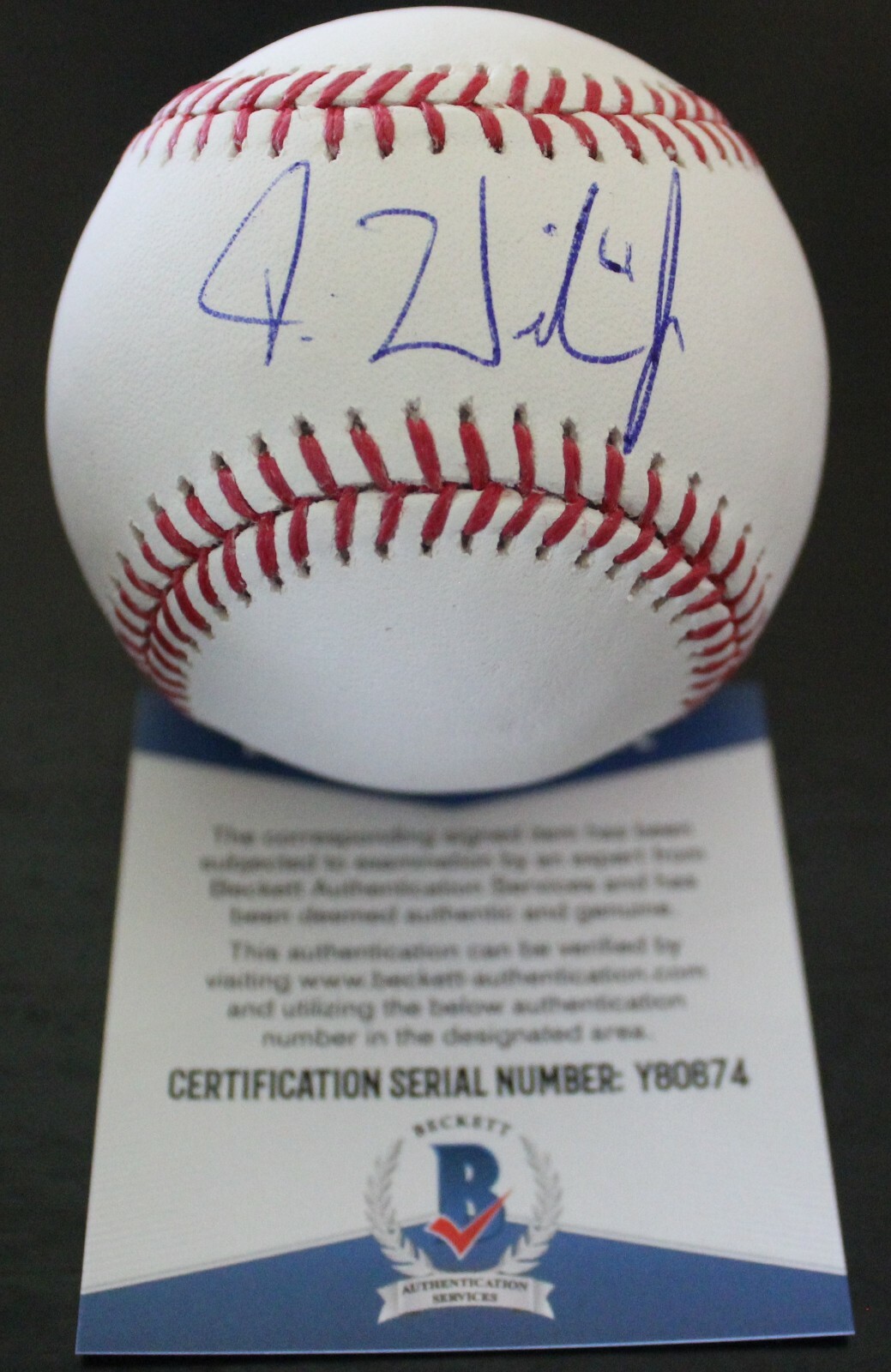D.J. Wilson Chicago Cubs Signed Major League Baseball W/Beckett COA Y80674 Collectible Memorabilia