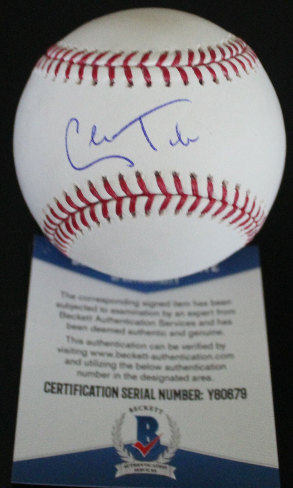 Cole Tucker Pittsburgh Pirates Signed Major League Baseball W/Beckett COA Y80679 Collectible Memorabilia