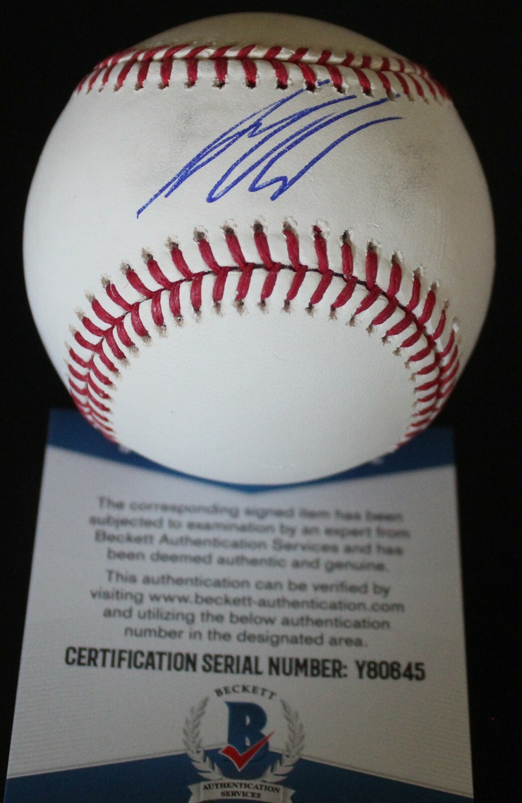 Seth Beer Arizona Diamondbacks Signed Major League Baseball w/Beckett COA Y80645 Collectible Memorabilia