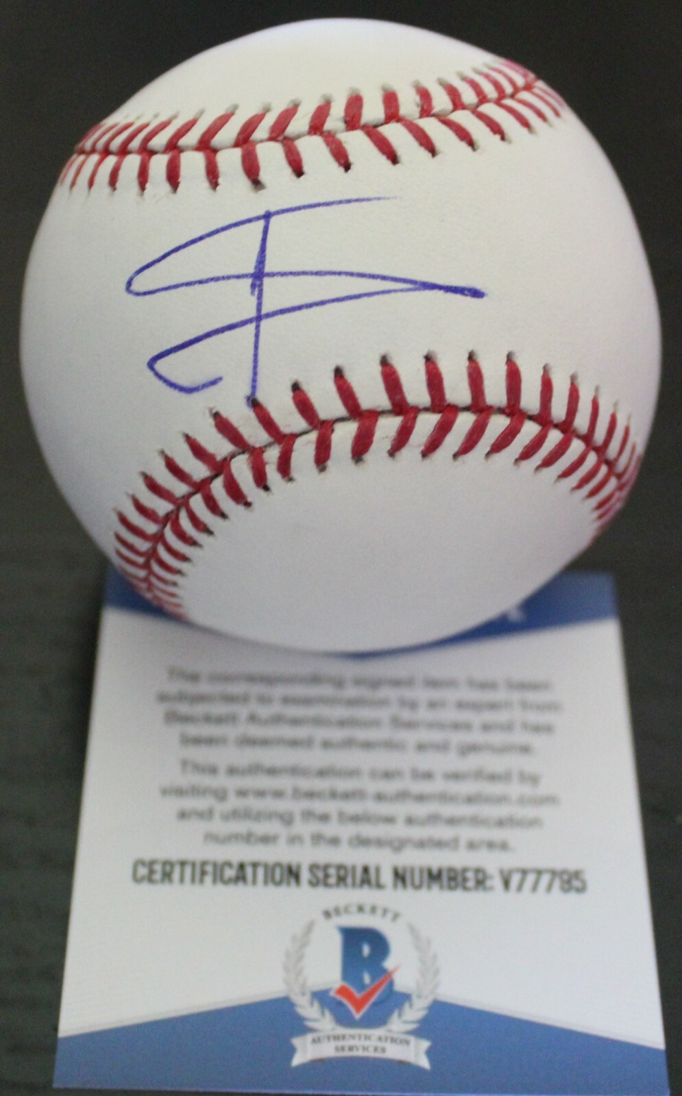 Willie Calhoun Signed Rangers Major League Baseball W/Beckett COA V77795 Collectible Memorabilia