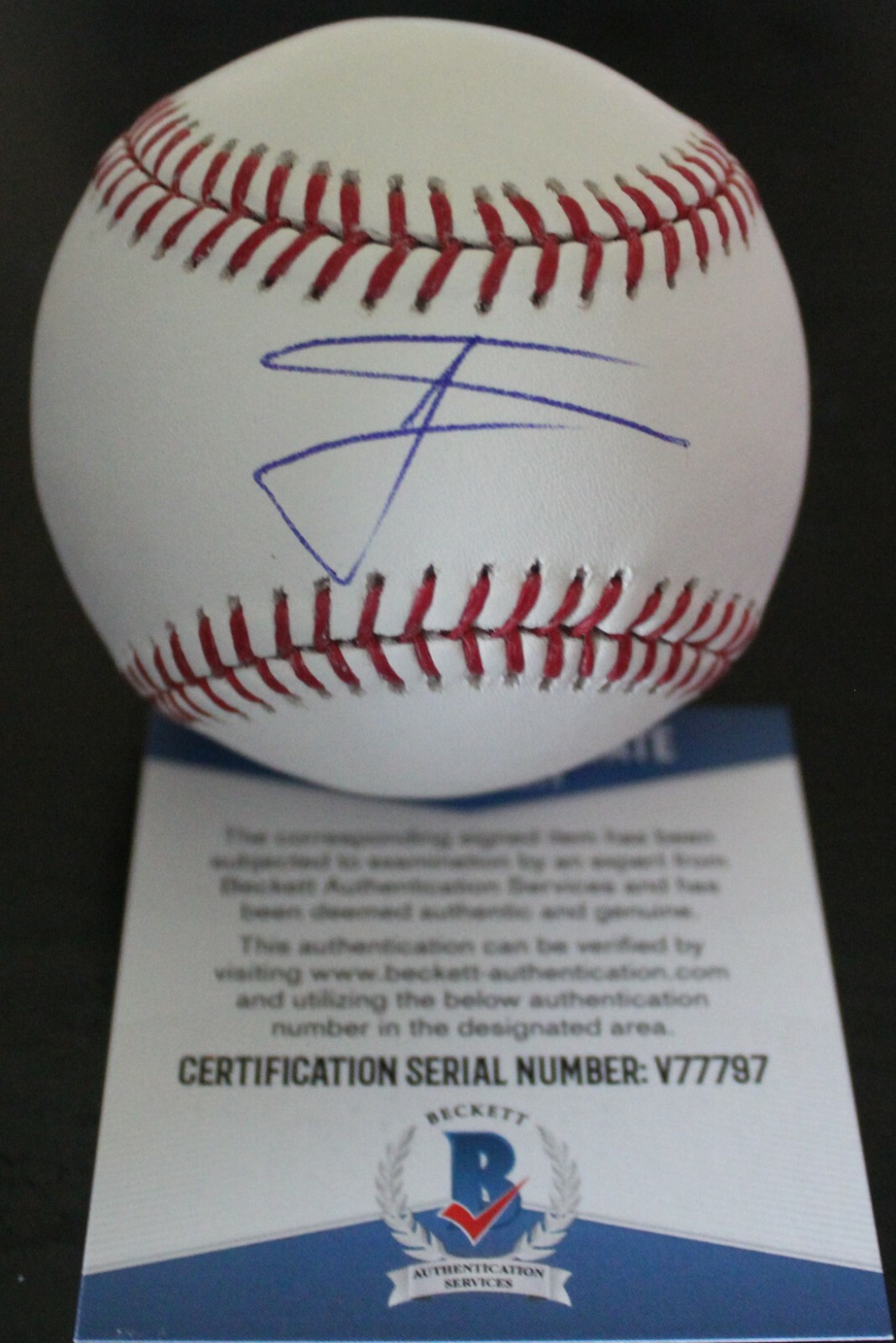 Willie Calhoun Signed Rangers Major League Baseball W/Beckett COA V77797 Collectible Memorabilia